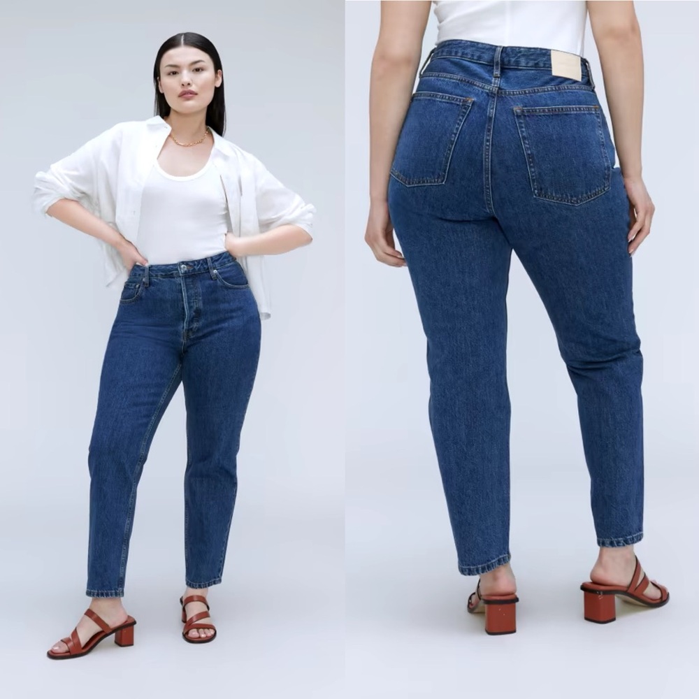 Everlane | NWT The Curvy 90’s Cheeky Straight Jean in Mid Blue 28